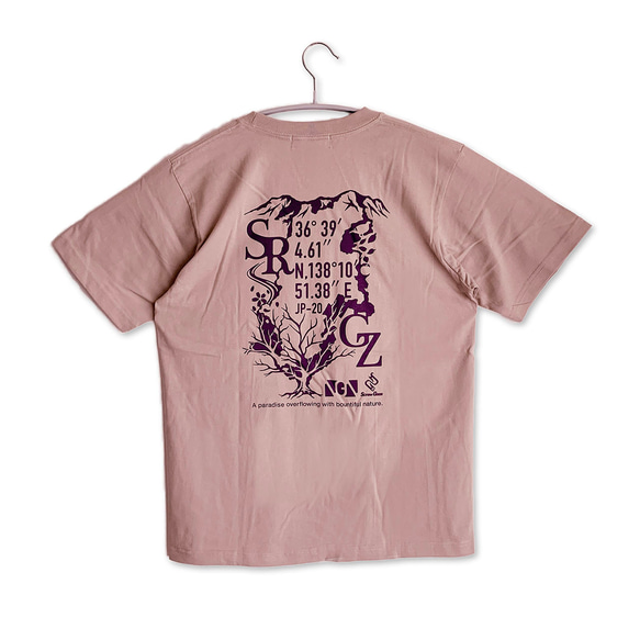 【夏を彩る】ロゴプリント　Tシャツ　スモーキーピンク/オールドローズ　6.2oz  綿100%　メンズ　レディース 3枚目の画像