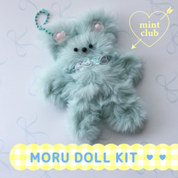 韓国大人気のかわいいモール人形　DIY♪手作りキット☆ミンク・ミントグリーン　　モールドール 1枚目の画像
