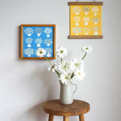 「 flower base（ yellow ）」20cm角ポスター 6枚目の画像