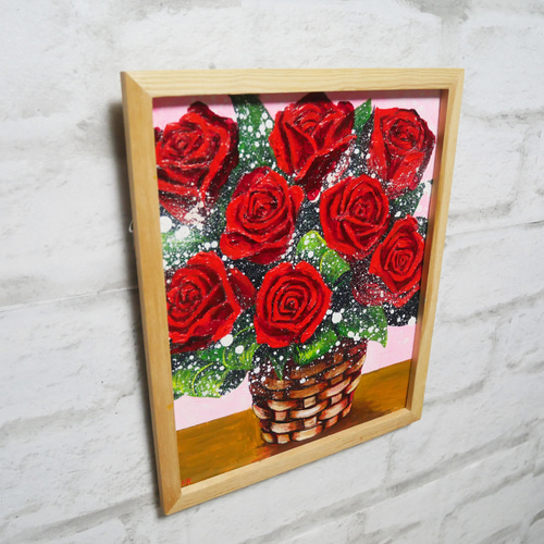 油絵 油彩 油彩画 絵 絵画 【赤い薔薇】 油絵 油彩 油彩画 絵 絵画【赤い薔薇】 絵画 HR 通販 17648229
