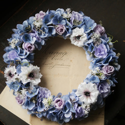 ユーカリのリース 造花 玄関ドアやプレゼント、ウェルカムボードにも