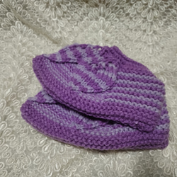 靴下 くつ下 くつ下カバー カバー ボーダー アクリル 毛糸 ランダム ソックス ソックスカバー 祖母の手編み 3枚目の画像