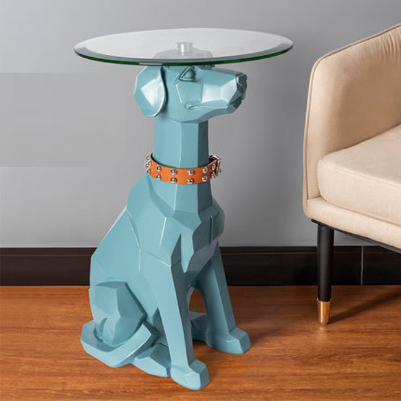 サイドテーブル 犬 オブジェ Bluetooth スピーカー付き おしゃれ ナイトテーブル ベッドサイド ch-952 4枚目の画像