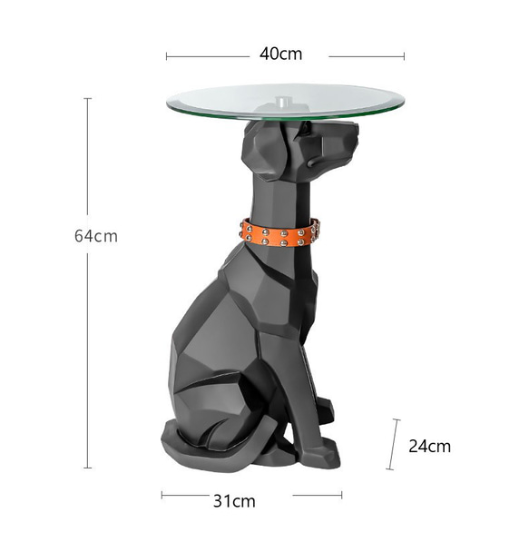 サイドテーブル 犬 オブジェ Bluetooth スピーカー付き おしゃれ ナイトテーブル ベッドサイド ch-952 12枚目の画像