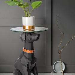 サイドテーブル 犬 オブジェ Bluetooth スピーカー付き おしゃれ ナイトテーブル ベッドサイド ch-952 9枚目の画像