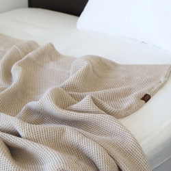 【泉州南部織】“熟睡を追求した”ハニカム織シングルケット（エクリュ） 8枚目の画像