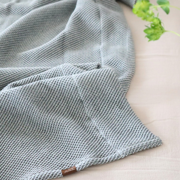 【泉州南部織】“熟睡を追求した”ハニカム織シングルケット（チャコールグレー） 11枚目の画像