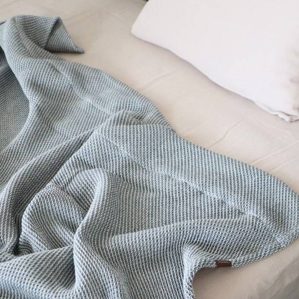 【泉州南部織】“熟睡を追求した”ハニカム織シングルケット（チャコールグレー） 10枚目の画像