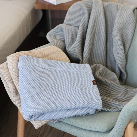 【泉州南部織】“熟睡を追求した”ハニカム織シングルケット（チャコールグレー） 15枚目の画像