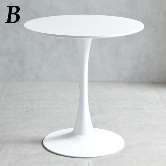 曲線 サイドテーブル ラウンド 丸型 高さ75cm 木製 ホワイト ブラック ブラウン 白 黒 茶 北欧 ch-926 3枚目の画像