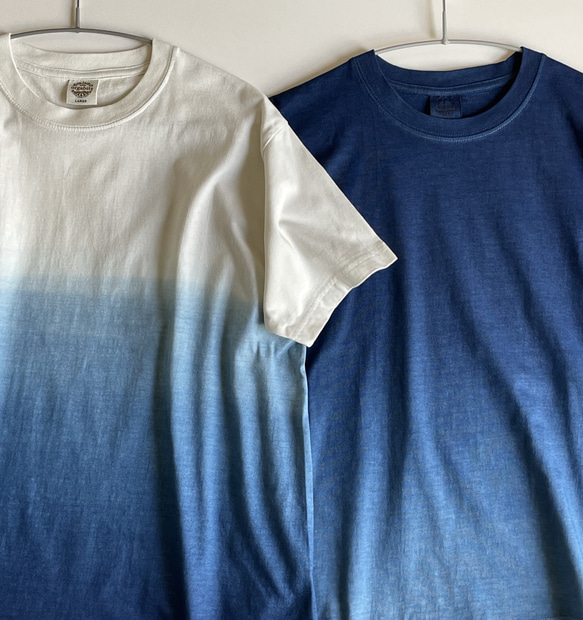 『空』グラデーション Tシャツ 半袖 藍染 【受注制作】 8枚目の画像