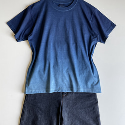 『空』グラデーション Tシャツ 半袖 藍染 【受注制作】 6枚目の画像