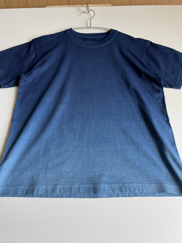 『空』グラデーション Tシャツ 半袖 藍染 【受注制作】 3枚目の画像