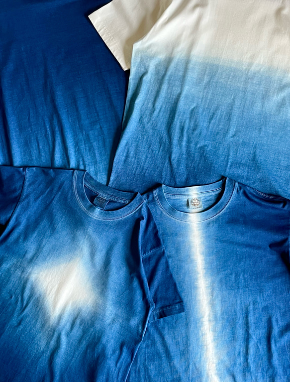 『空』グラデーション Tシャツ 半袖 藍染 【受注制作】 9枚目の画像
