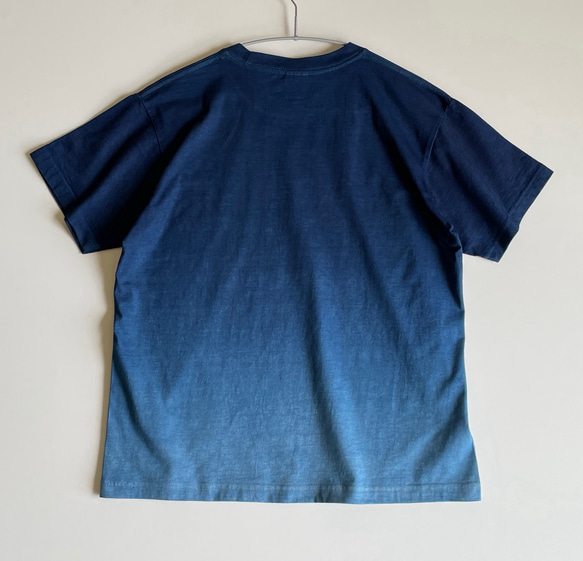 『空』グラデーション Tシャツ 半袖 藍染 【受注制作】 5枚目の画像