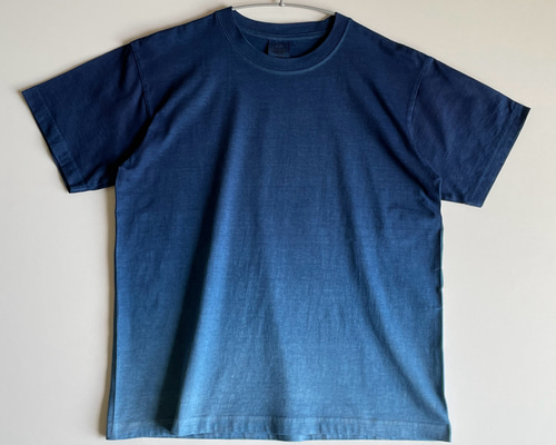 イタリア購入 夏空スカイブルーグラデーション総レースTシャツ ヨーロッパカジュアルセット 夏空スカイブルーグラデーション総