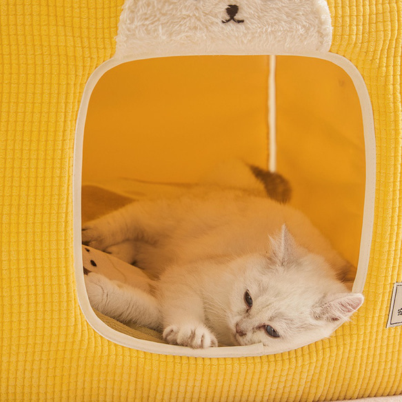 くま クマ チューリップ 花 フラワー ペットハウス 犬小屋 室内 犬 猫 ふわふわ 洗える 3カラー ch-925 8枚目の画像