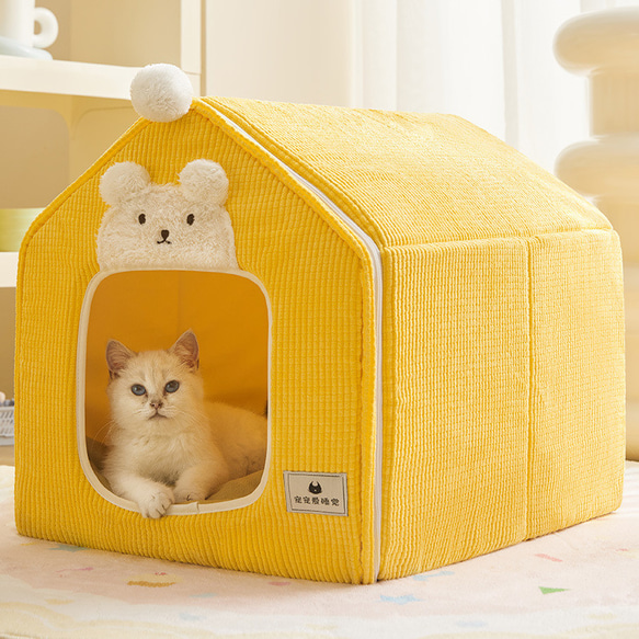 くま クマ チューリップ 花 フラワー ペットハウス 犬小屋 室内 犬 猫 ふわふわ 洗える 3カラー ch-925 11枚目の画像