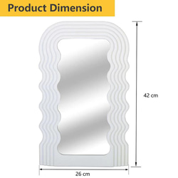 ウェーブミラー うねうね 鏡 壁掛け 卓上 置き型 メイク 化粧用 軽量 おしゃれ インテリア 韓国 雑貨 ch-924 17枚目の画像