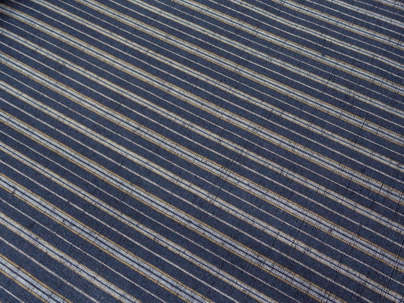 ～Series紬…デザイン選択・正絹紬・子持ち縞 濃紺～ 3枚目の画像