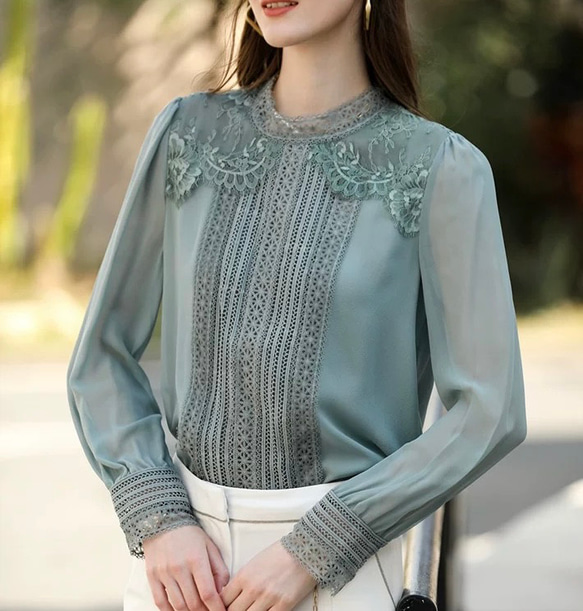 【美品】シクラス 半袖ブラウス シルク プルオーバー 艶感 36 無地 黄緑 楽天市場】サテン シャツ 五分袖 ブラウス レディース サテン