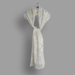 ～Series長方形スカーフ･･･綿ローン・アイボリー～ 1枚目の画像