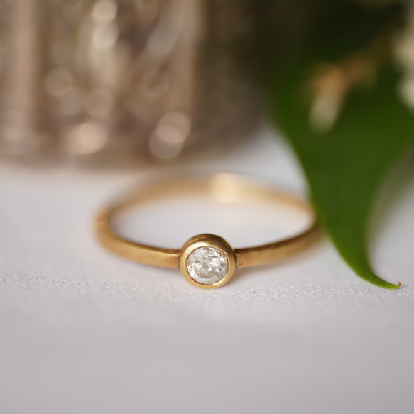 K18 Round cut  Diamond ring（0.186ct, R013_RD） 5枚目の画像