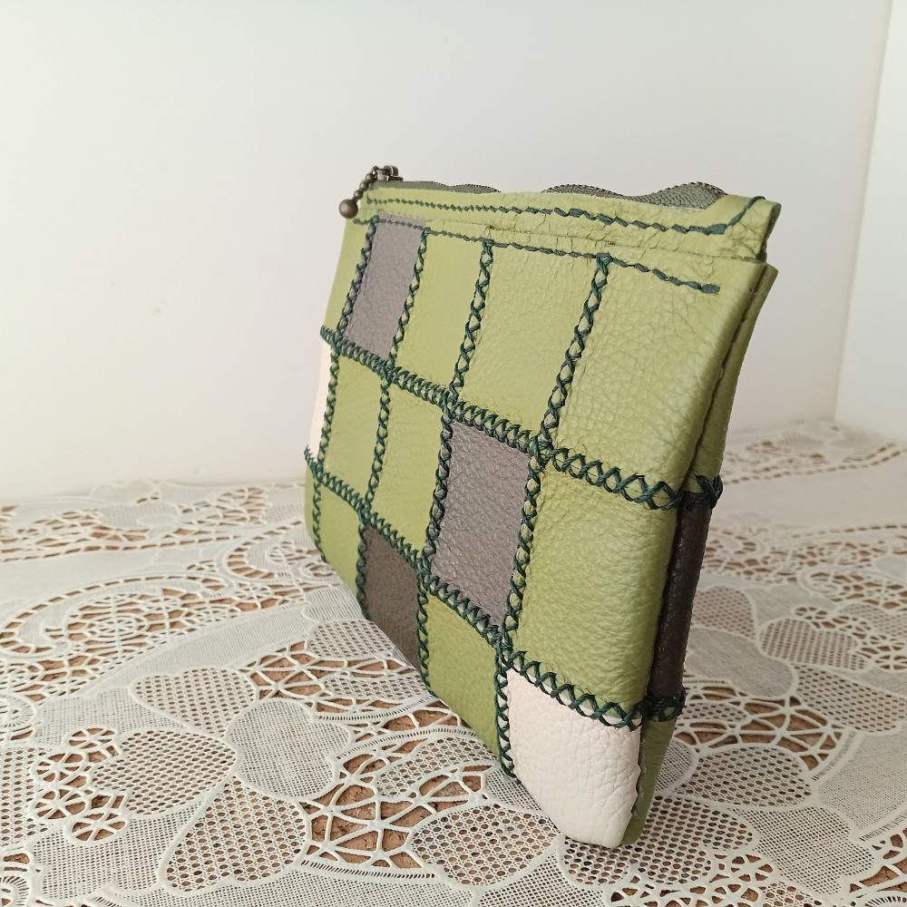 ☆受注製作☆　市松模様のポーチ