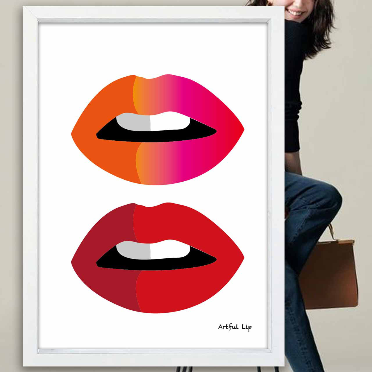 Lip　イラスト　ポスター　A4 A3 A2 A1　アート  　アートポスター　sei検索　2803