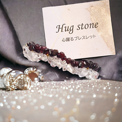 【可愛さと美しさ◆ピンクパール】天然石ブレスレット　満天天珠　ガーネット　ストロベリークォーツ　水晶 7枚目の画像