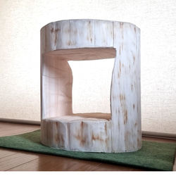いい香り ひのき切株椅子 くりぬき・丸太テーブル・無塗装ナチュラル・オーガニック 5枚目の画像