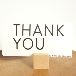 【THANK YOU】三つ折り ポチ袋 モノトーン シンプル 英字 ぽち袋 3枚目の画像