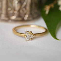 K18 Triangle cut Diamond ring (0.330ct,R083_TrD) 5枚目の画像