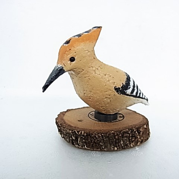 野鳥シリーズ『ヤツガシラ』（送料無料） 彫刻 ときどきスナフキン