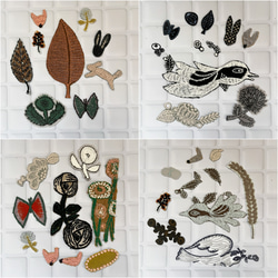 大判今治タオルハンカチ リバティ縁取り ミナペルホネン ワッペン sky