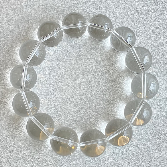 水晶 ブレスレット スターカット 12mm 16.5～18.5cm S～LL