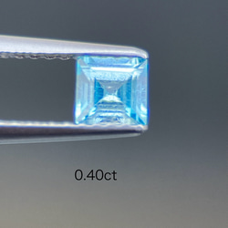 ブルージルコン　天然石 0.4 ct Natural Blue Zircon 1枚目の画像