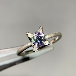 バイカラータンザナイト 0.45ct 5mm リング セミオーダー用 10枚目の画像