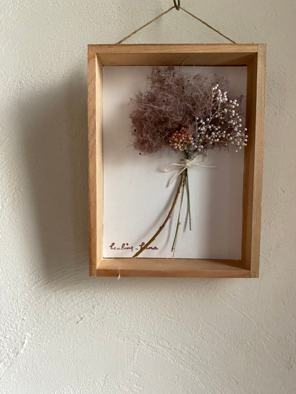 パネルに季節のお花を添えて*° スモークツリー ドライフラワー 母の日 母の日のプレゼント 1枚目の画像