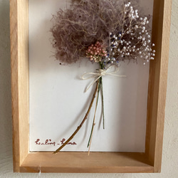 パネルに季節のお花を添えて*° スモークツリー ドライフラワー 母の日 母の日のプレゼント 3枚目の画像