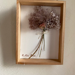 パネルに季節のお花を添えて*° スモークツリー ドライフラワー 母の日 母の日のプレゼント 2枚目の画像