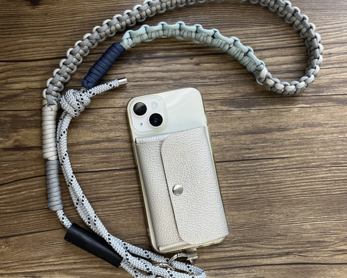 パラコード　スマホショルダー 長さ調整可 斜めがけスマホショルダーストラップ・パラコード