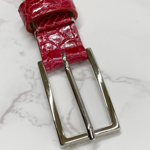 日本製 クロコダイル 20㎜巾 上質 ベルト ワニ革 エキゾチックレザー