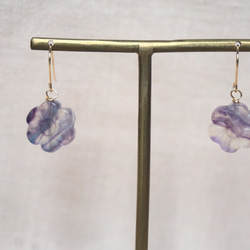 mari53◆紫陽花色✧マルチカラーフローライトピアス マルチカラーフローライトのドロップピアス – お花と雑貨のお店