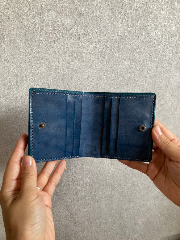 隠れポケットつきコンパクト財布　カード多めver 3枚目の画像
