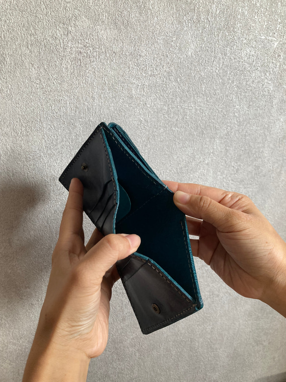 隠れポケットつきコンパクト財布　カード多めver 5枚目の画像