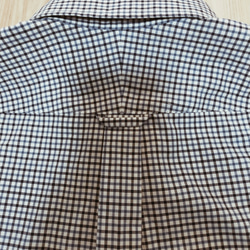 Hutte 綿100% 日本製　超長綿ブルーギンガムチェック　カジュアルにぴったり　メンズシャツ　ボタンダウン　サイズM 7枚目の画像