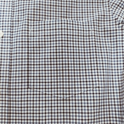 Hutte 綿100% 日本製　超長綿ブルーギンガムチェック　カジュアルにぴったり　メンズシャツ　ボタンダウン　サイズM 6枚目の画像