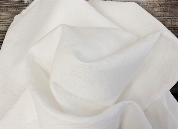 日本製綿100％の厚手20ダブルガーゼ 無地 生地【生成り/ホワイト】I_164 8枚目の画像