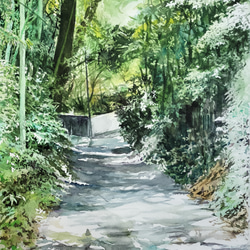 「ありそうで　ない　風景」　絵画　サイズ：Ｂ３・515×364mm　題名：瞬光 真作】絵画 油彩10号 ヨーロッパ都市情景 印象派風 静謐なる風景